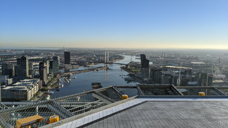 Ariel image of a helicopter pad